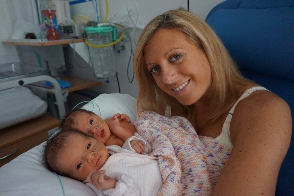 mummy with twins in hospital