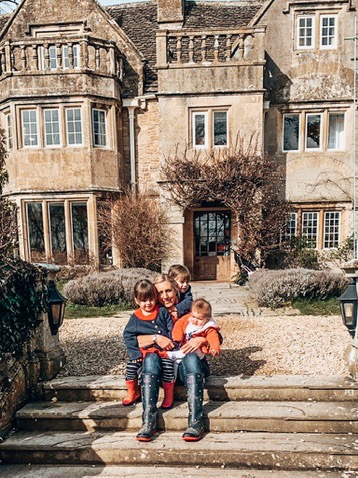 Outside at The Woolley Grange in Wiltshire. A Luxury Family Hotel.