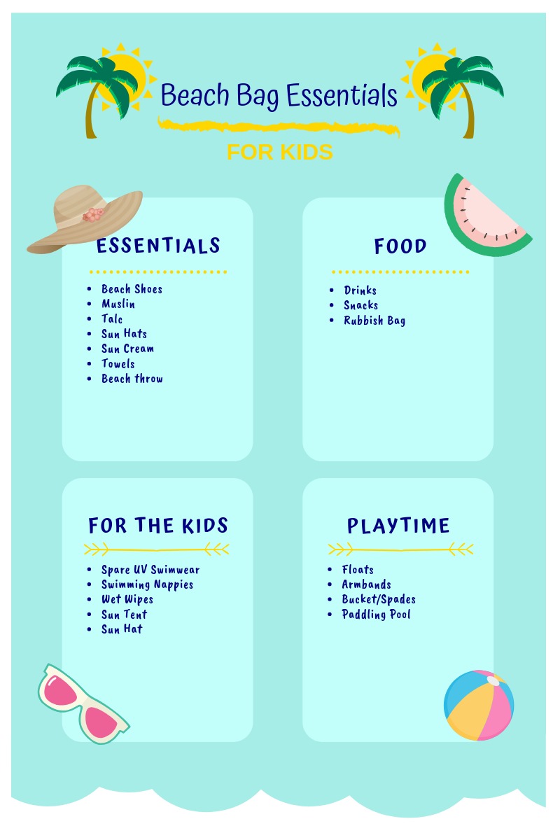 Beach Bag Packing List Printable