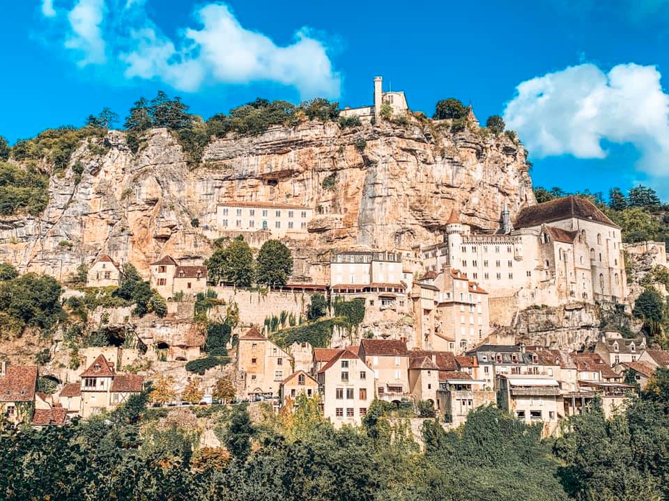 Rocamandour in France. The village on a cliff