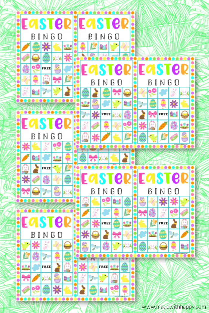 Easter bingo sheets