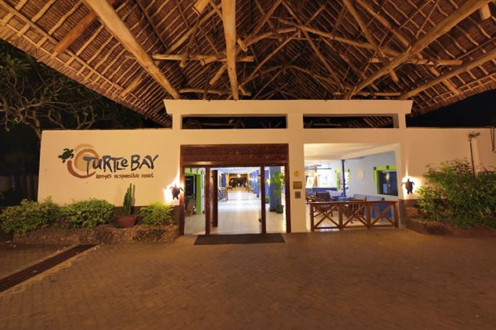 Turtle Bay Beach resort hotel entrance 