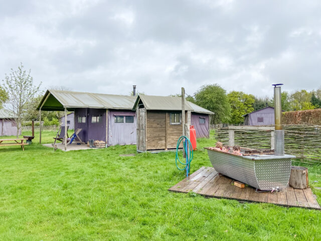 Feather Down glamping site with hot tub