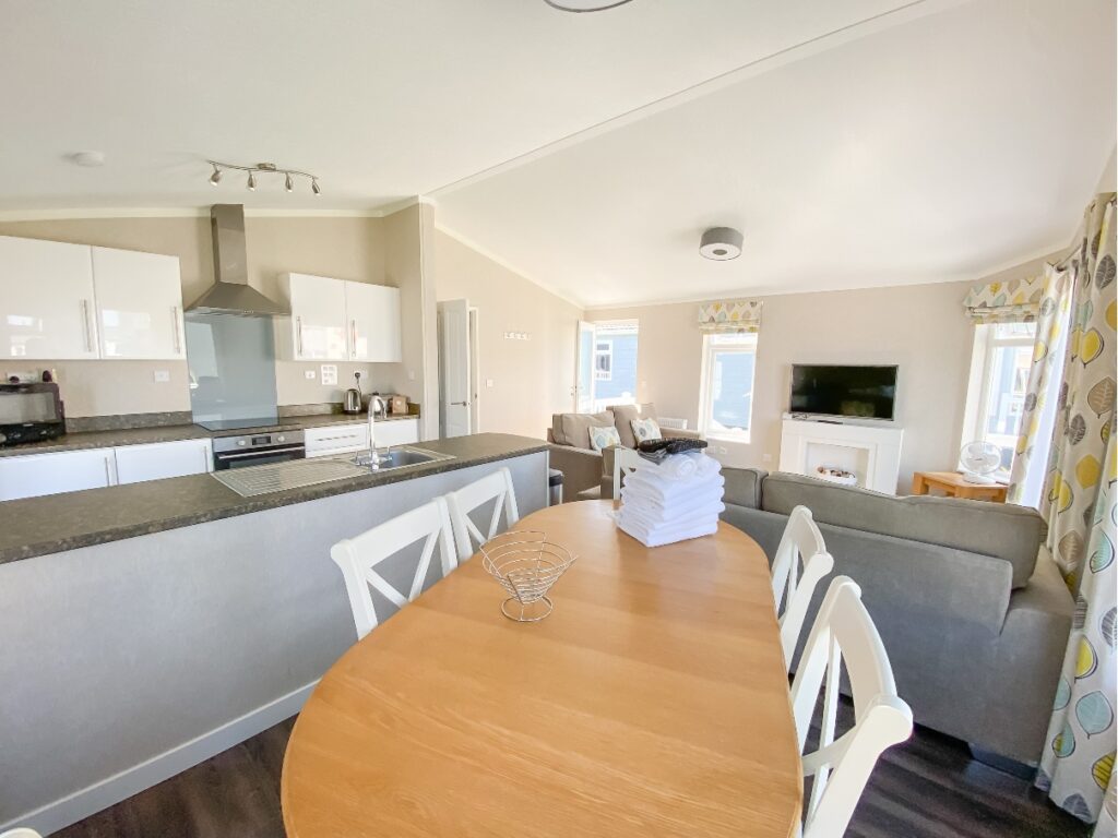 Dining area in the lodge at Croyde Bay Resort