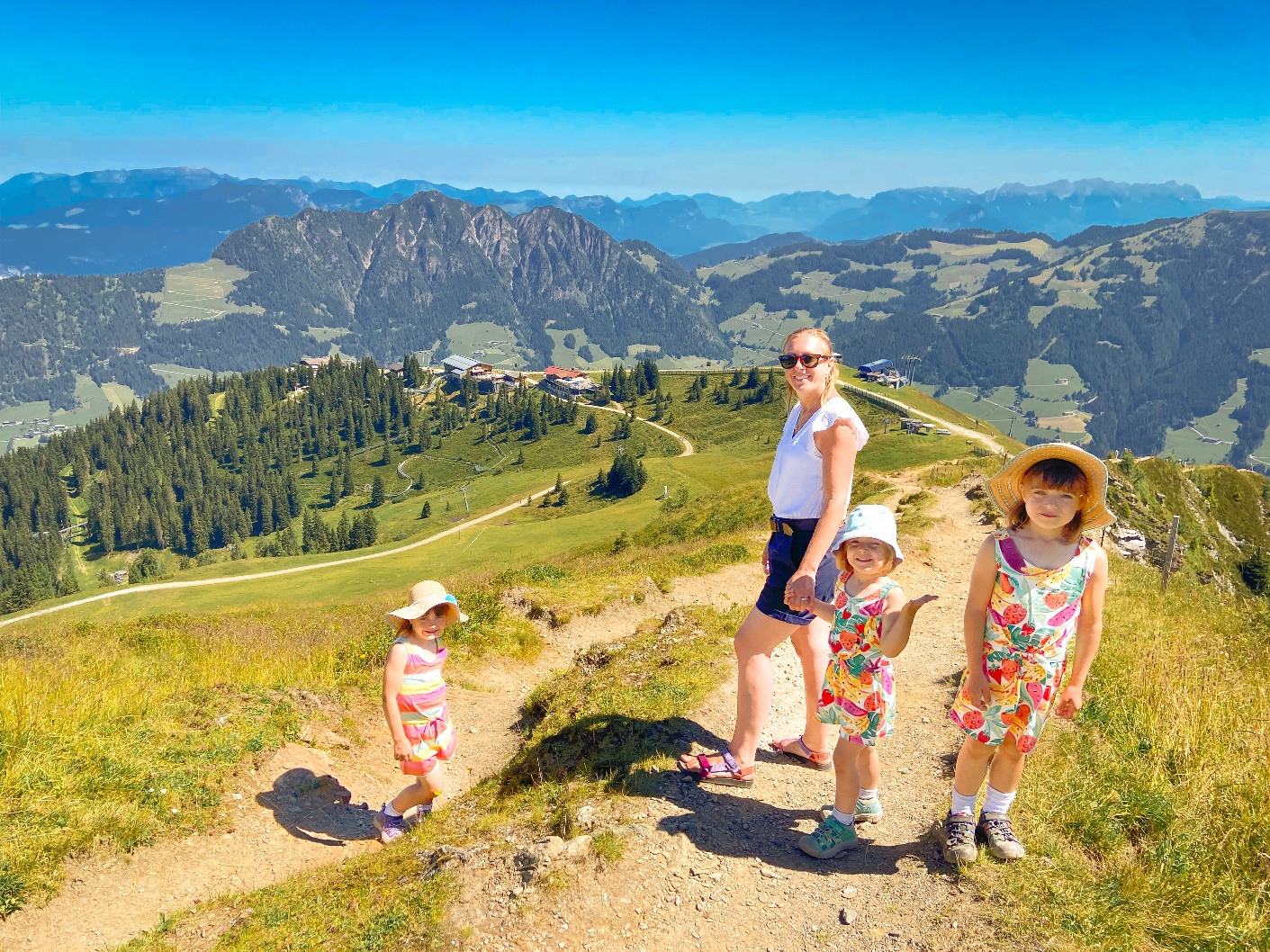 Summer in Austria Alpbachtal mountain family hike