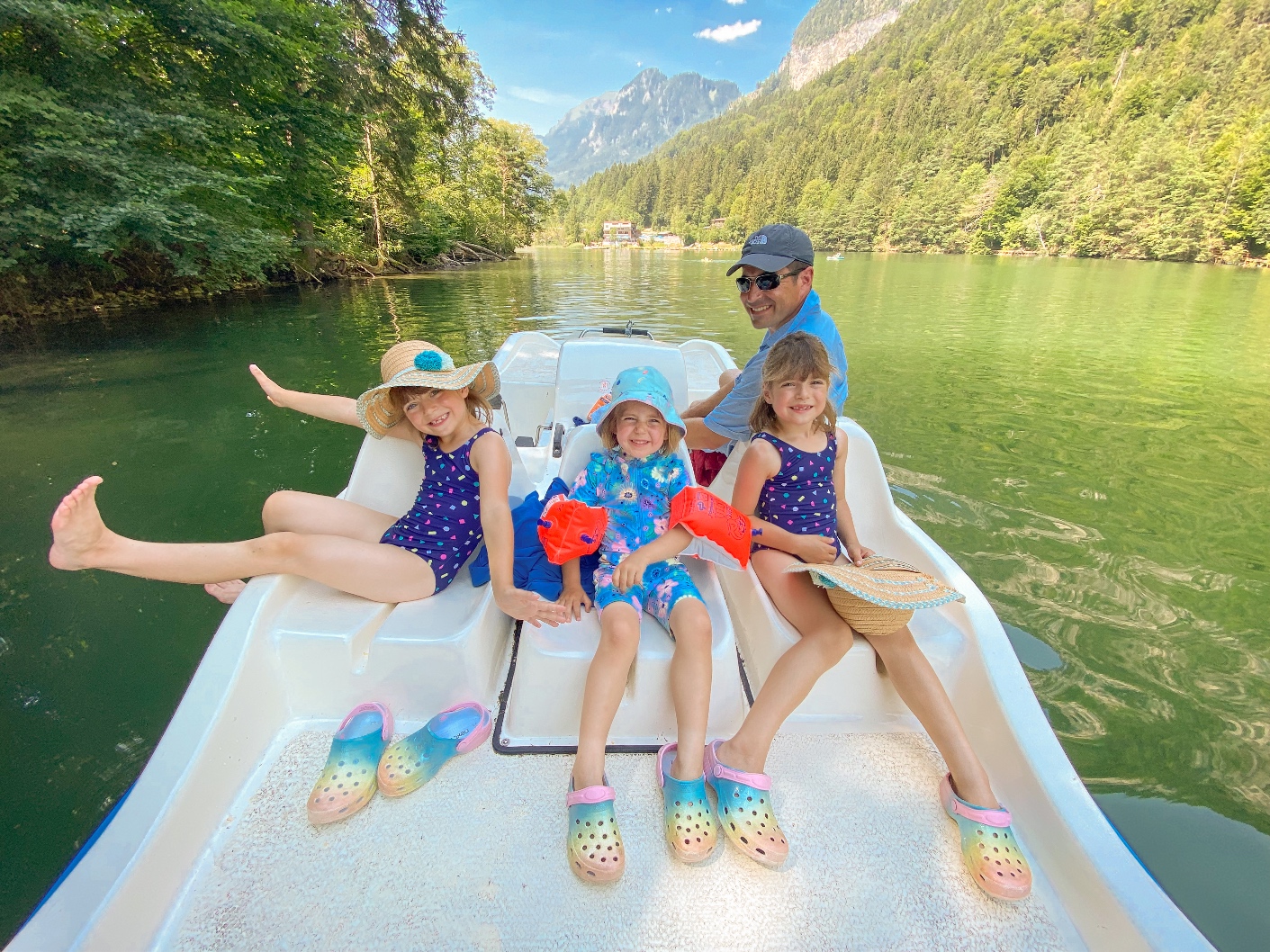 Summer in Austria Alpbachtal pedal boat