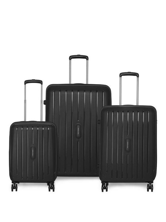 Gifts for travel lovers a set of three black suitcases