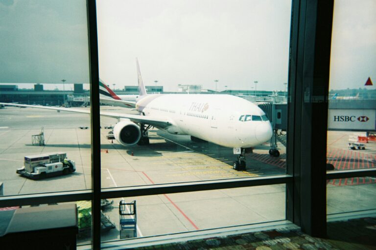 a plane at an airport for a frequent flyer